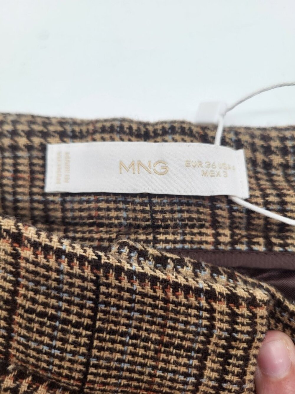 Mango MNG Pleated Plaid Mini Skirt SZ 4 Grunge Schoolgirl Clueless y2k style - Picture 3 of 8